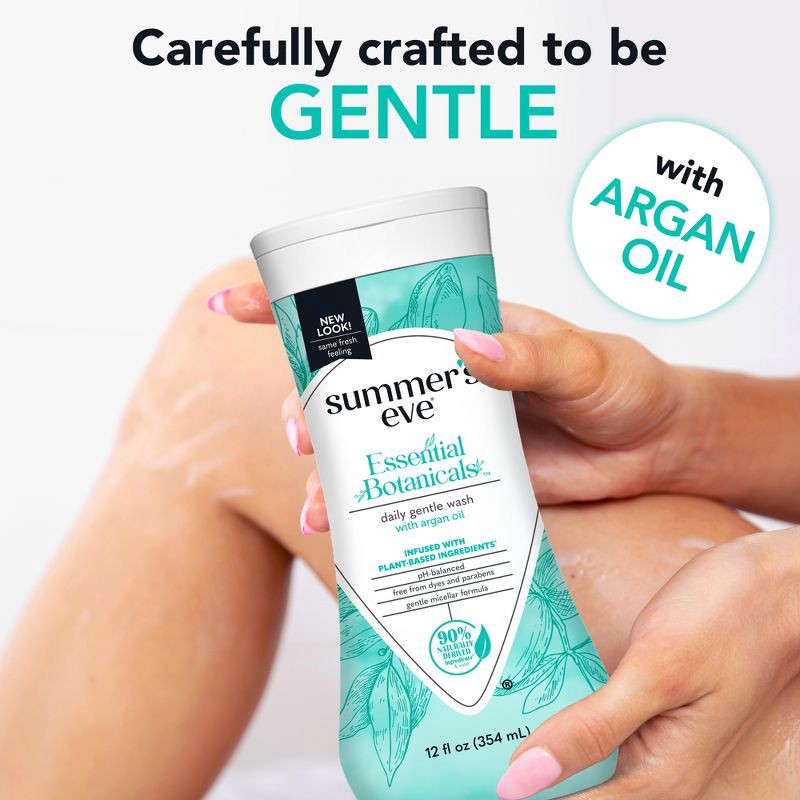 slide 3 of 8, Summer's Eve Essential Botanicals Argan Oil Feminine Cleansing Wash - 12 fl oz, 12 fl oz