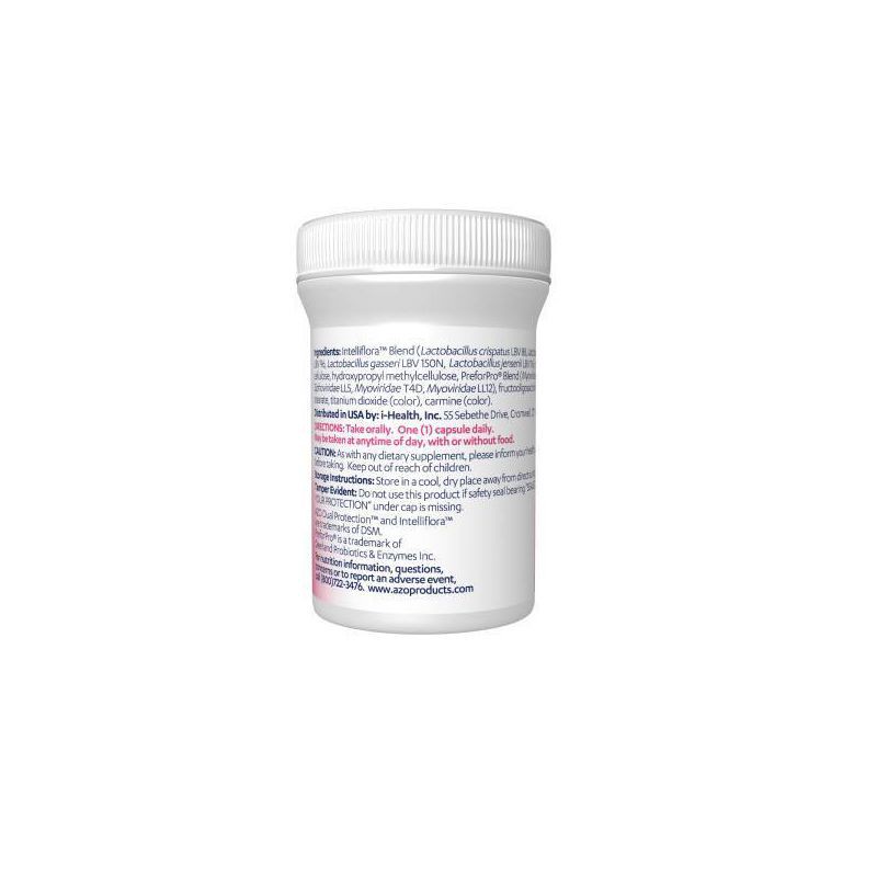 slide 5 of 5, AZO Dual Protection Clinically Proven Women's Probiotic for Urinary + Vaginal Support - 30ct, 30 ct