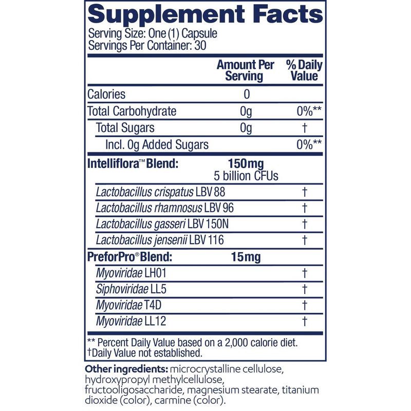 slide 7 of 8, AZO Dual Protection Clinically Proven Women's Probiotic for Urinary + Vaginal Support Capsules - 30ct, 30 ct