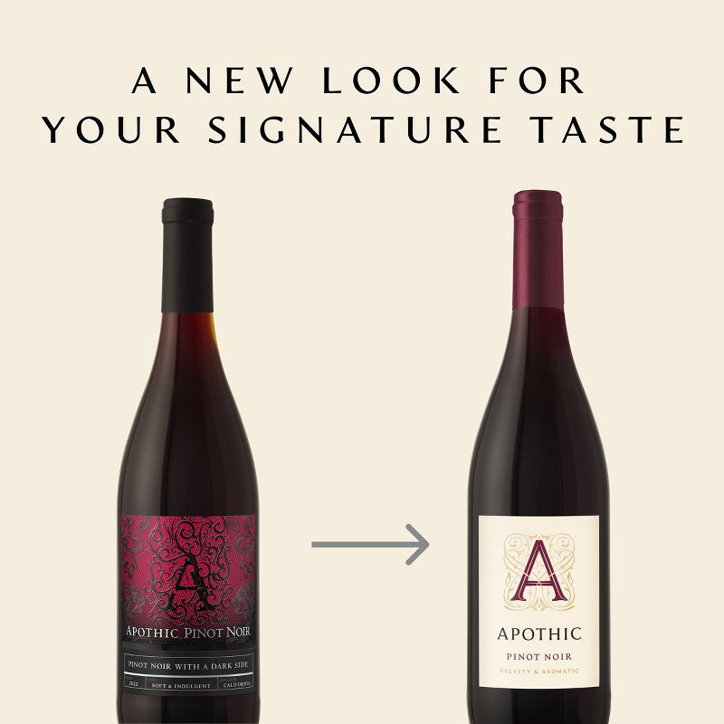slide 3 of 5, Apothic Pinot Noir Red Wine - 750ml Bottle, 750 ml