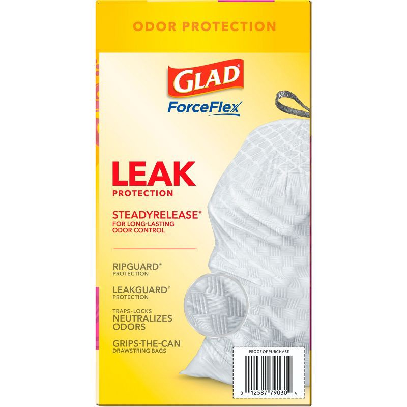 slide 4 of 16, Glad ForceFlex White Trash Bags Gain Moonlight Breeze Scent with Febreze Freshness 13gal - 100ct, 13 gal, 100 ct