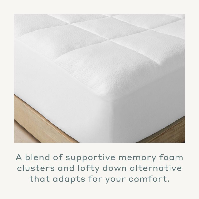 slide 5 of 6, Full Memory Foam & Down Alternative Mattress Pad - Casaluna™: CertiPUR-US & OEKO-TEX Certified, Fits 20" Depth, 1 ct