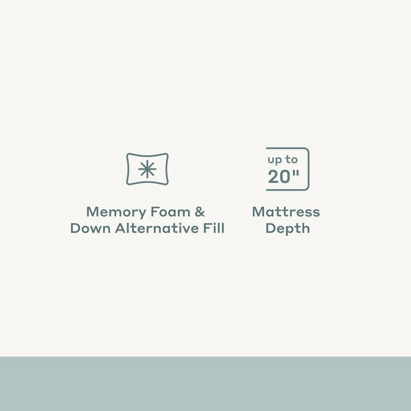 slide 6 of 6, Full Memory Foam & Down Alternative Mattress Pad - Casaluna™: CertiPUR-US & OEKO-TEX Certified, Fits 20" Depth, 1 ct