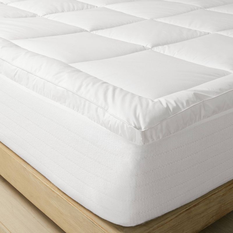 slide 2 of 6, Full Ultra Loft Down Alternative Mattress Pad - Casaluna™: Hypoallergenic, Water-Resistant Bed Protector, 280 Thread Count, 1 ct
