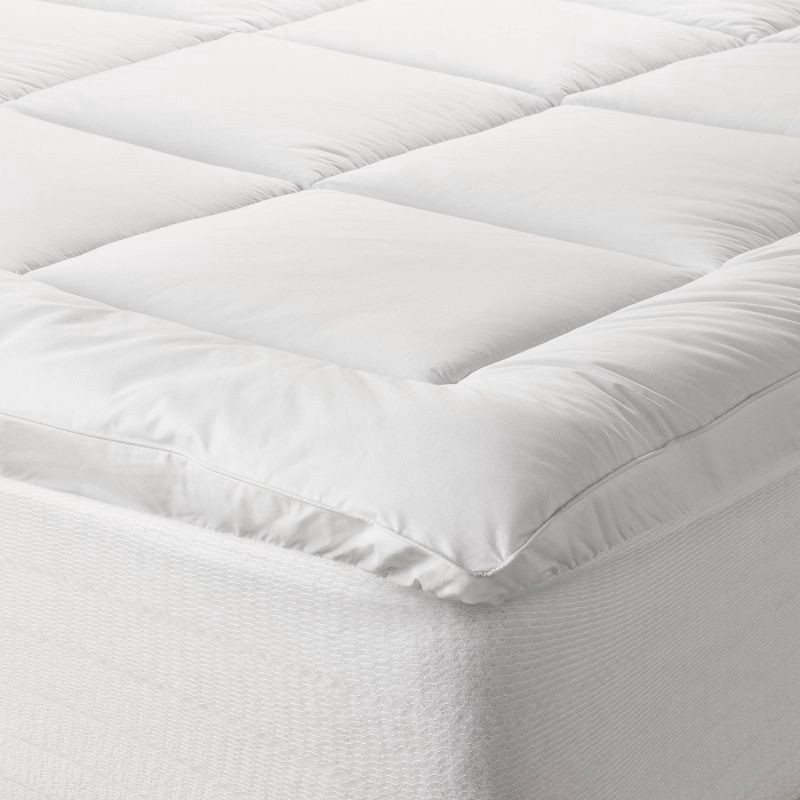 slide 3 of 6, Full Ultra Loft Down Alternative Mattress Pad - Casaluna™: Hypoallergenic, Water-Resistant Bed Protector, 280 Thread Count, 1 ct