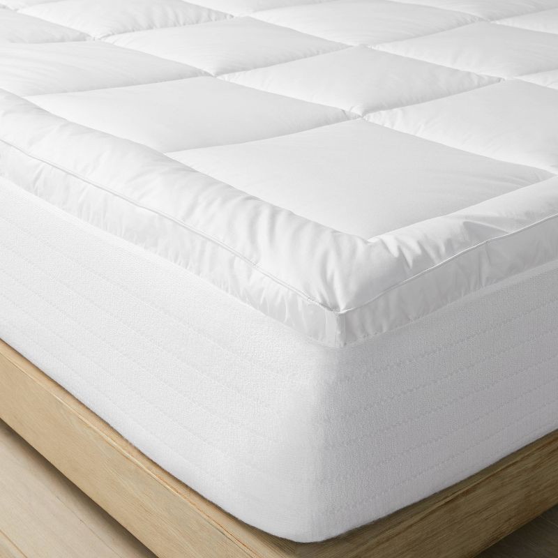 slide 1 of 4, Full Ultra Loft Down Alternative Mattress Pad - Casaluna™: Hypoallergenic, Water-Resistant Bed Protector, 280 Thread Count, 1 ct