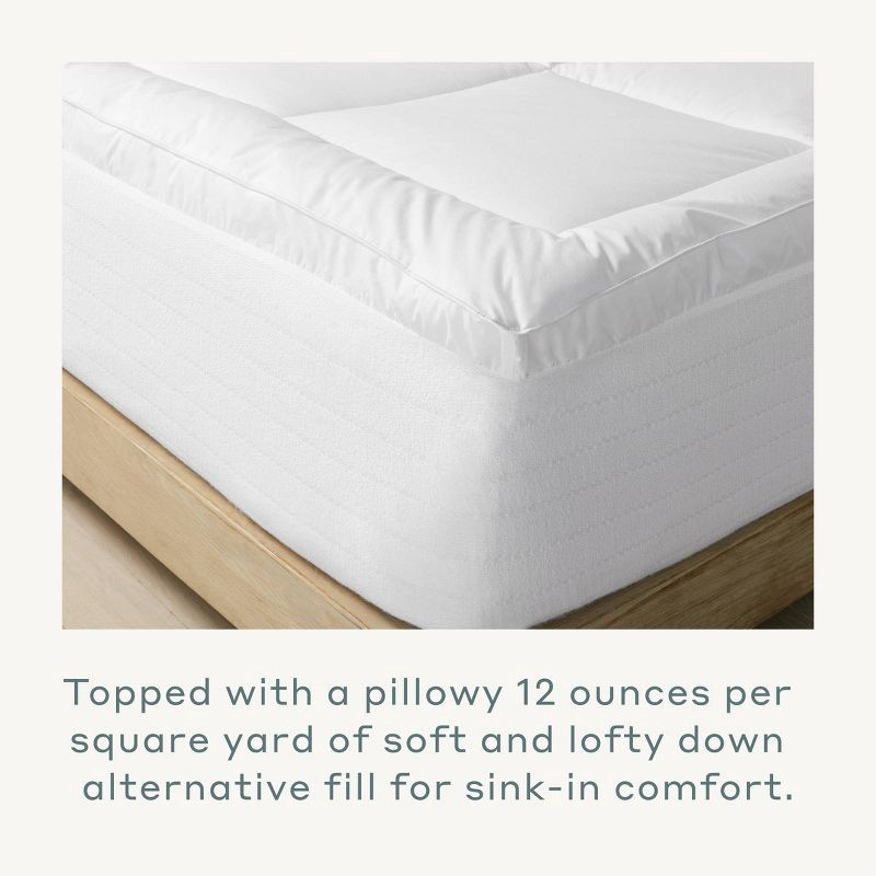 slide 5 of 6, Queen Ultra Loft Down Alternative Mattress Pad - Casaluna™: 280 Thread Count, Water Repellent, Box Quilted, 1 ct
