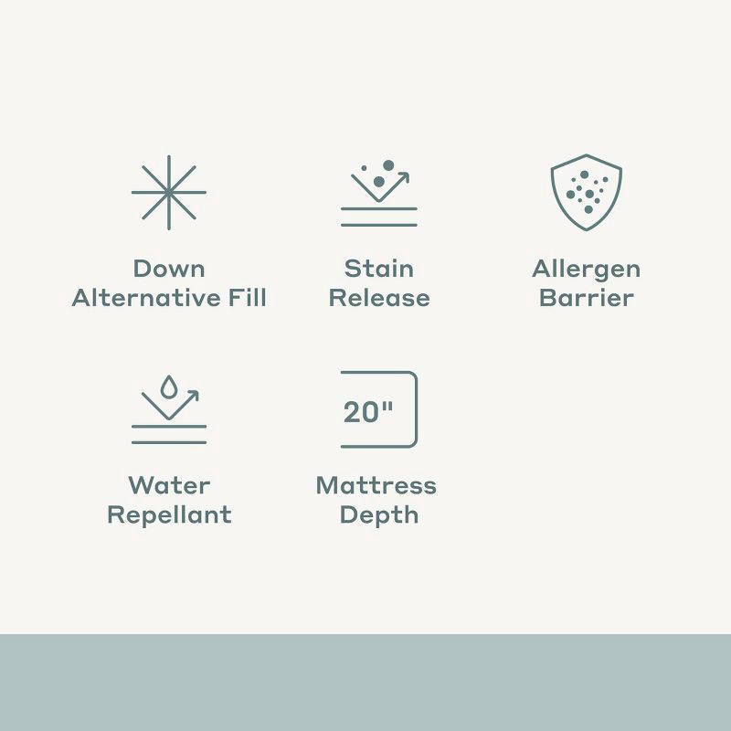 slide 6 of 6, King Ultra Loft Down Alternative Mattress Pad - Casaluna™: 280 Thread Count, 100% Cotton, OEKO-TEX Certified, 1 ct