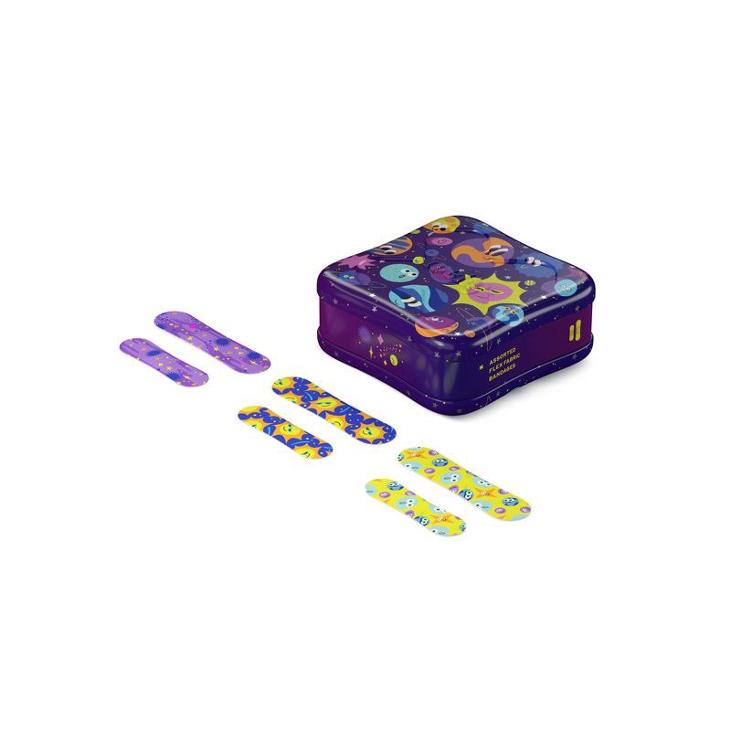 slide 3 of 8, Welly Kids' Flex Fabric Bandages - Space - 48ct, 48 ct