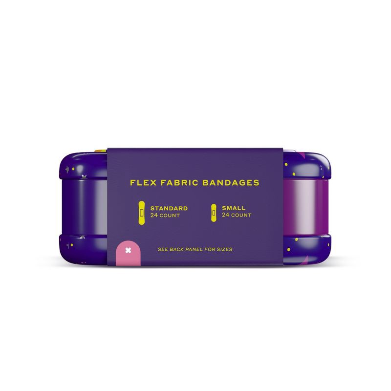 slide 7 of 8, Welly Kids' Flex Fabric Bandages - Space - 48ct, 48 ct