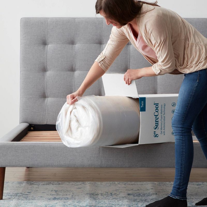 slide 2 of 9, Lucid Essence 8" SureCool Gel Memory Foam Mattress with Antimicrobial Technology - Full, 1 ct