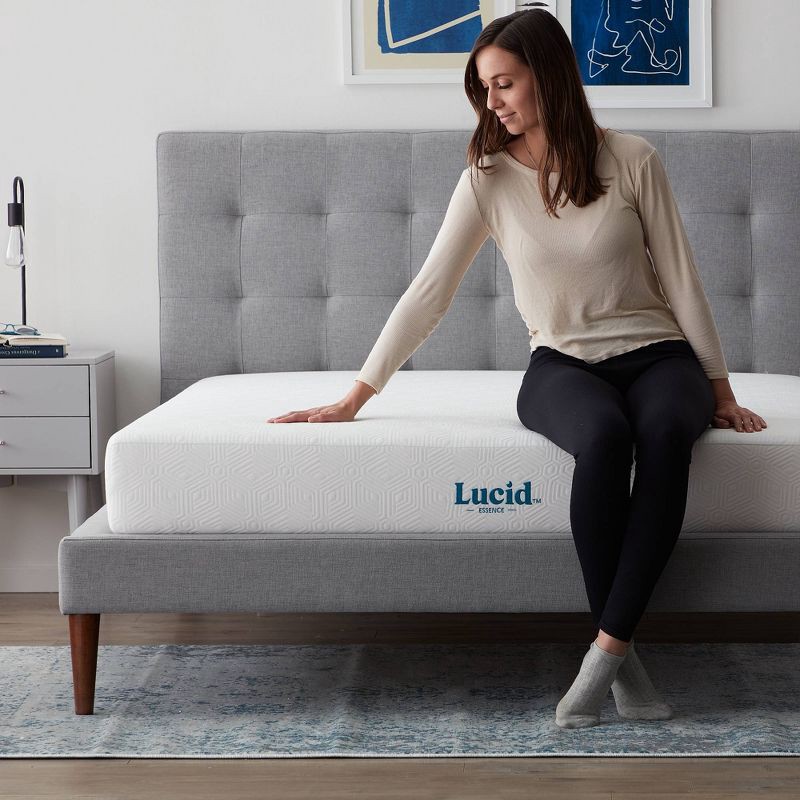 slide 9 of 9, Lucid Essence 8" SureCool Gel Memory Foam Mattress with Antimicrobial Technology - Full, 1 ct