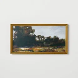 Threshold designed w/Studio McGee 13.9" x 25.4" Horizontal Landscape Framed Canvas - Threshold™ designed with Studio McGee: Digital Art Print, Polystyrene Gold Frame