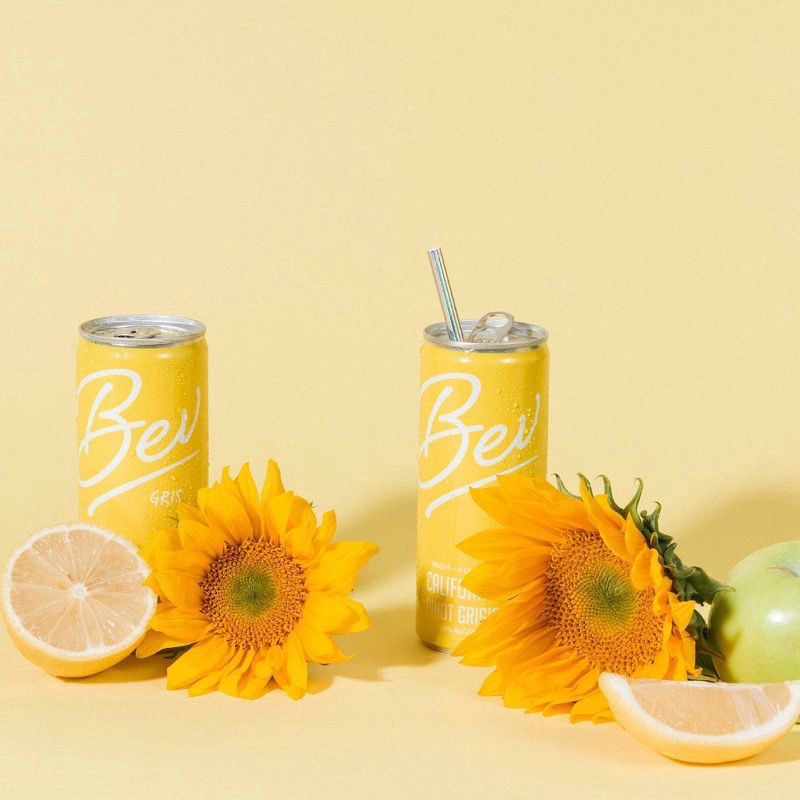 slide 3 of 7, Bev Pinot Grigio White Wine - 4pk/250ml Cans, 4 ct; 250 ml