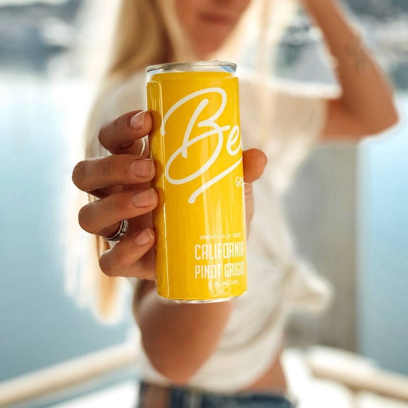 slide 4 of 7, Bev Pinot Grigio White Wine - 4pk/250ml Cans, 4 ct; 250 ml