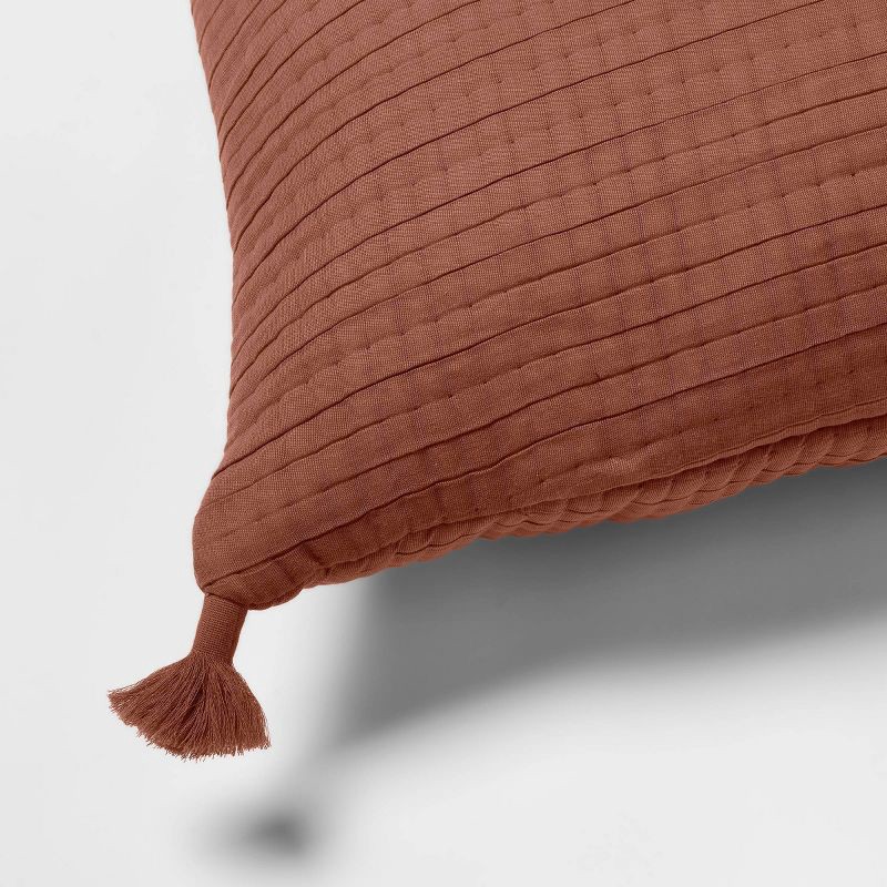 slide 3 of 4, Euro Double Cloth Decorative Throw Pillow Cognac - Threshold, 1 ct