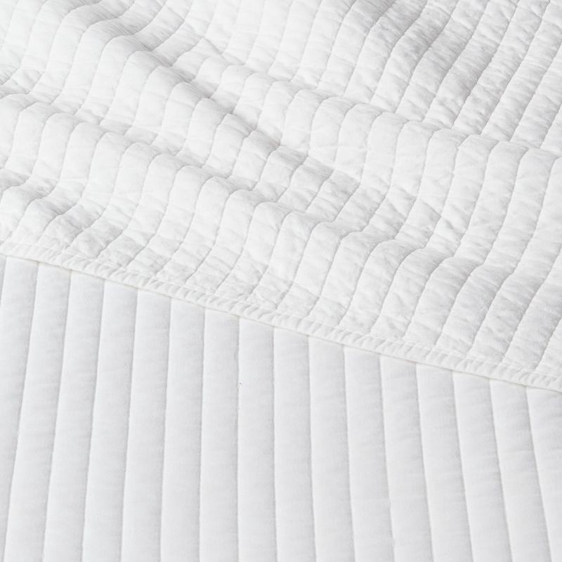 slide 3 of 4, Full/QueenWashed Cotton Sateen Quilt White - Threshold, 1 ct
