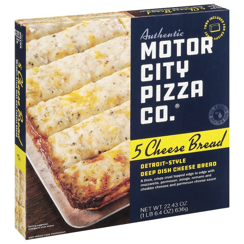 slide 4 of 7, Authentic Motor City Pizza Co. Frozen Five Cheese Garlic Bread - 22.43oz, 22.43 oz