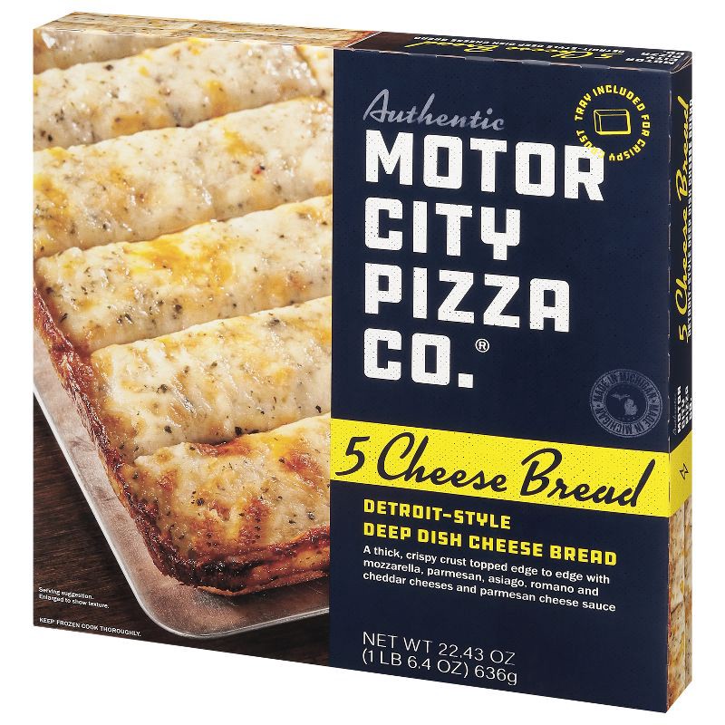 slide 5 of 7, Authentic Motor City Pizza Co. Frozen Five Cheese Garlic Bread - 22.43oz, 22.43 oz