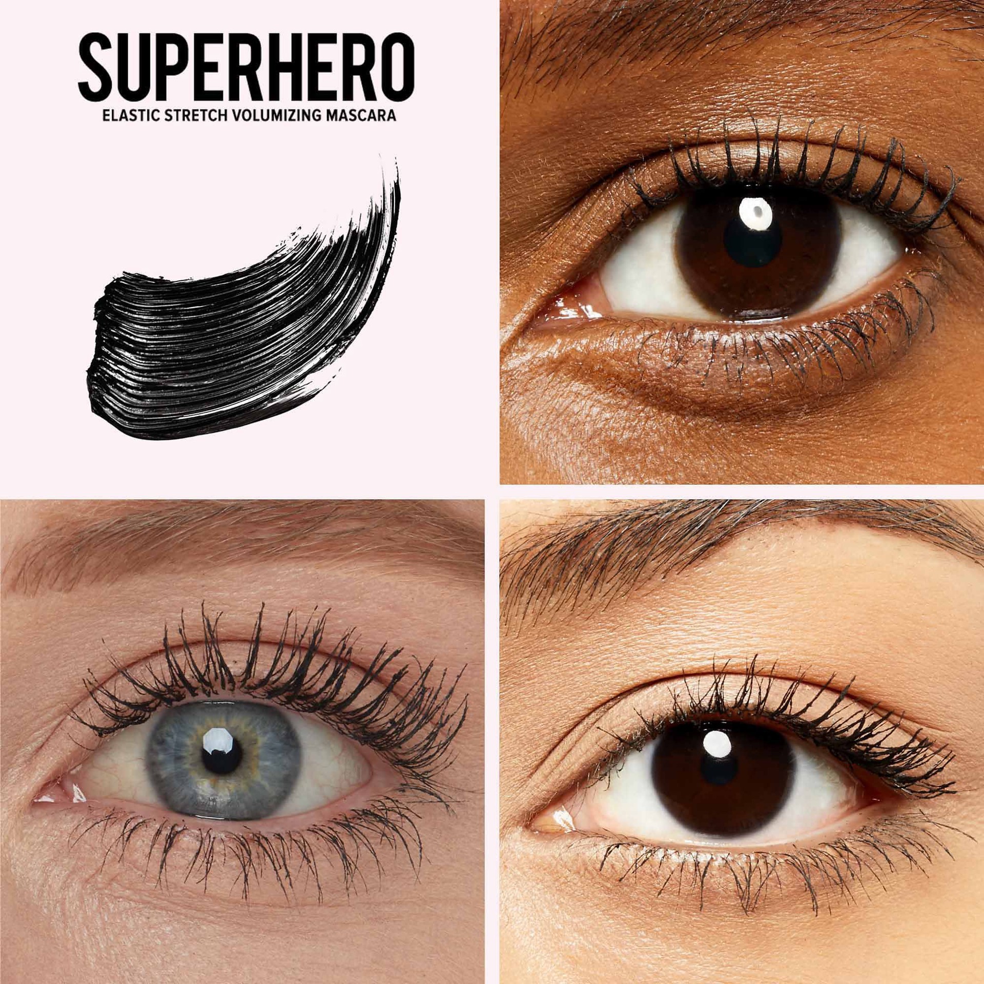 slide 2 of 4, IT Cosmetics Superhero Elastic Stretch Volumizing and Lengthening Mascara Super Black, 0.30 oz/ 9 gram