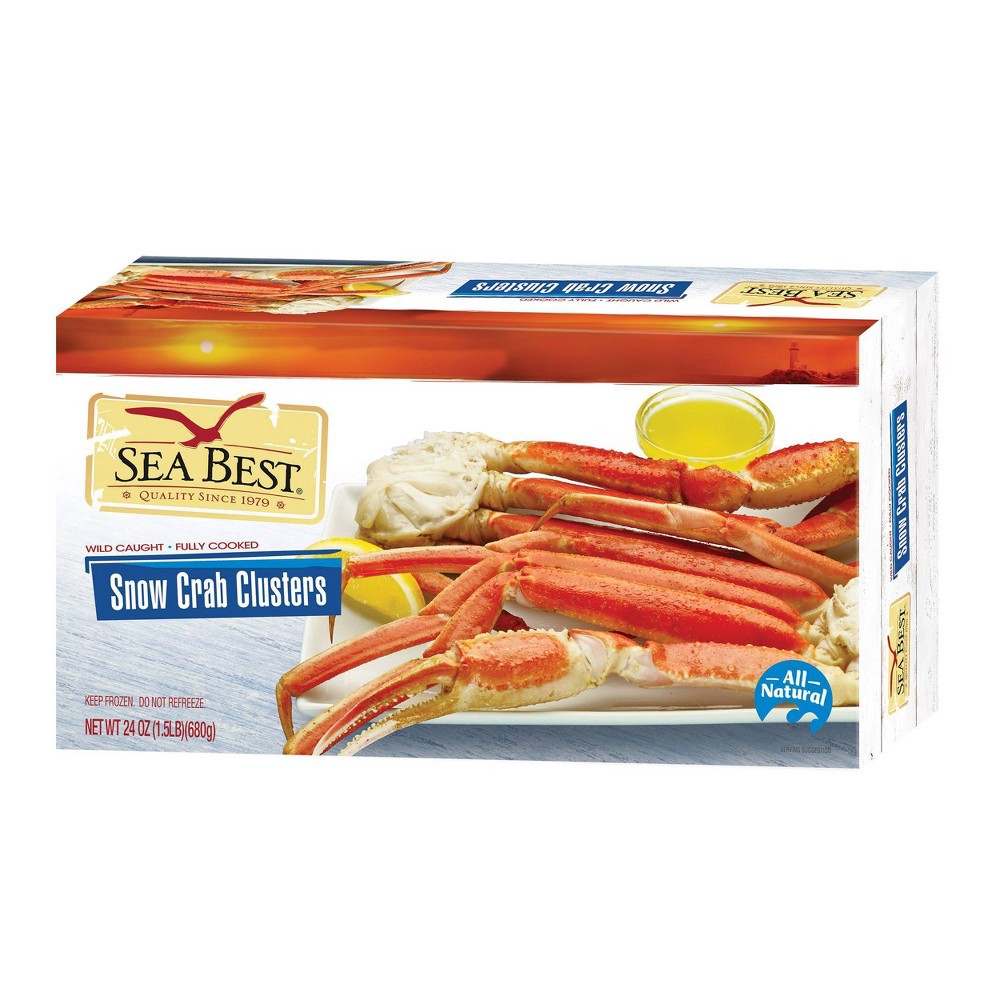 slide 5 of 6, Sea Best Snow Crab Clusters - Frozen - 24oz, 24 oz