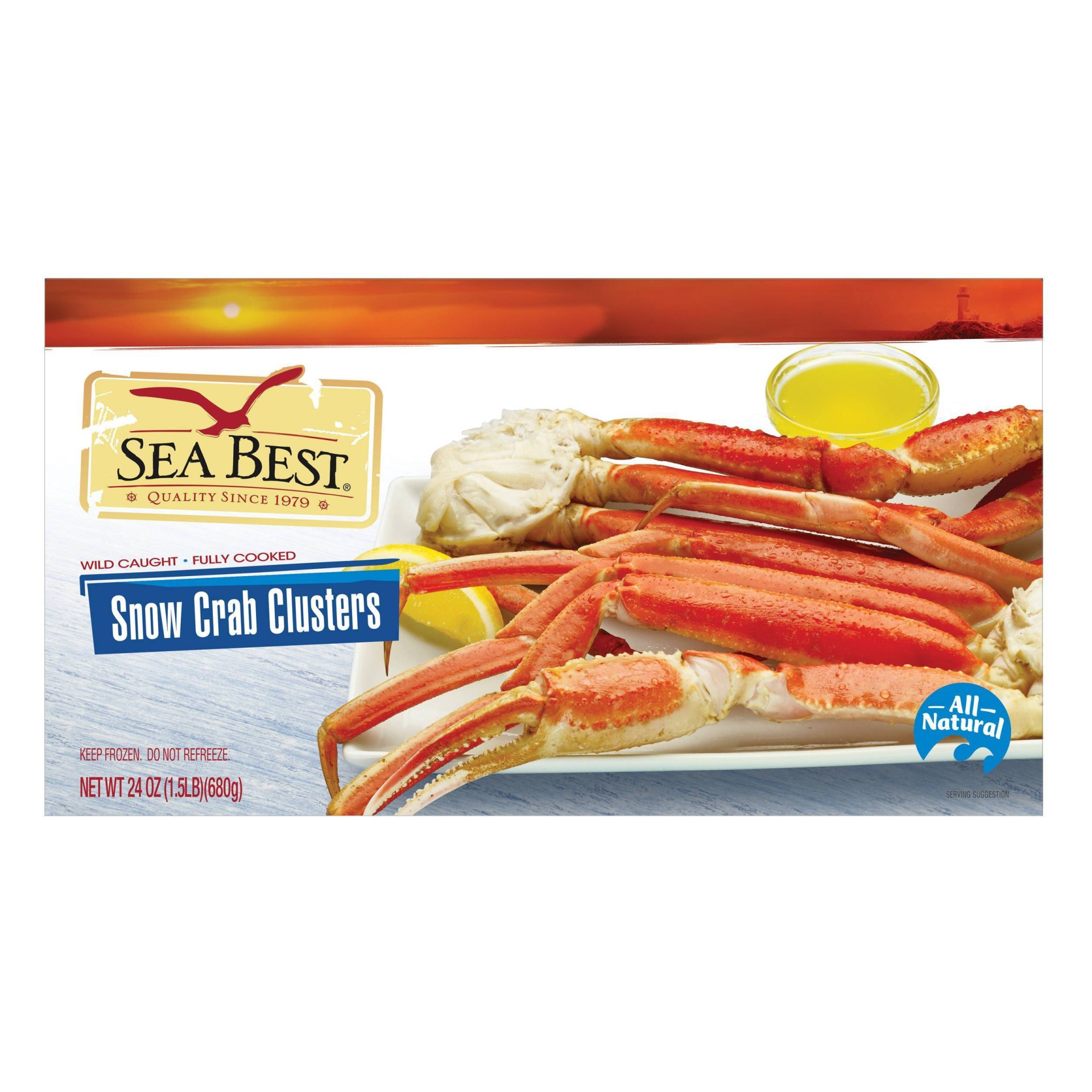 slide 1 of 6, Sea Best Snow Crab Clusters - Frozen - 24oz, 24 oz