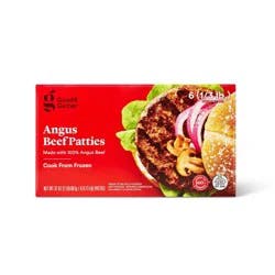 Angus Beef Burger Patties - Frozen - 32oz/6ct - Good & Gather™