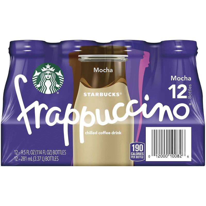 slide 1 of 3, Starbucks RTD Starbucks Frappuccino Mocha Coffee Drink - 12pk/9.5 fl oz Bottle, 12 ct, 9.5 fl oz