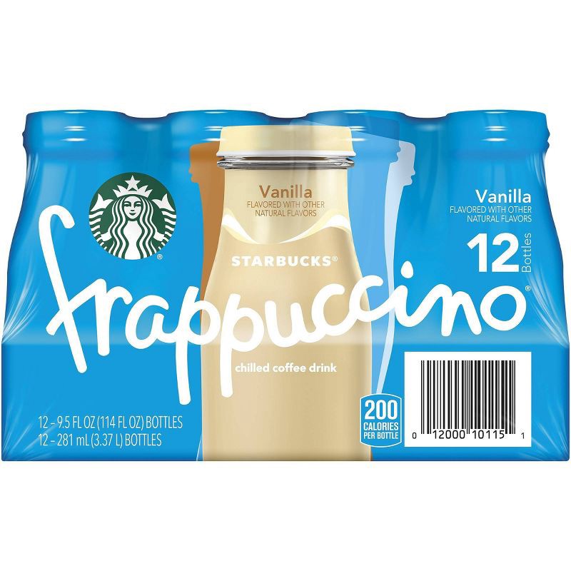 slide 1 of 3, Starbucks RTD Starbucks Frappuccino Vanilla Coffee Drink - 12pk/9.5 fl oz Bottle, 12 ct, 9.5 fl oz