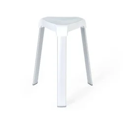 Smart Foot Seat White - Better Living Products: Aluminum & Plastic, Non-Slip, Easy Clean, 265lb Capacity