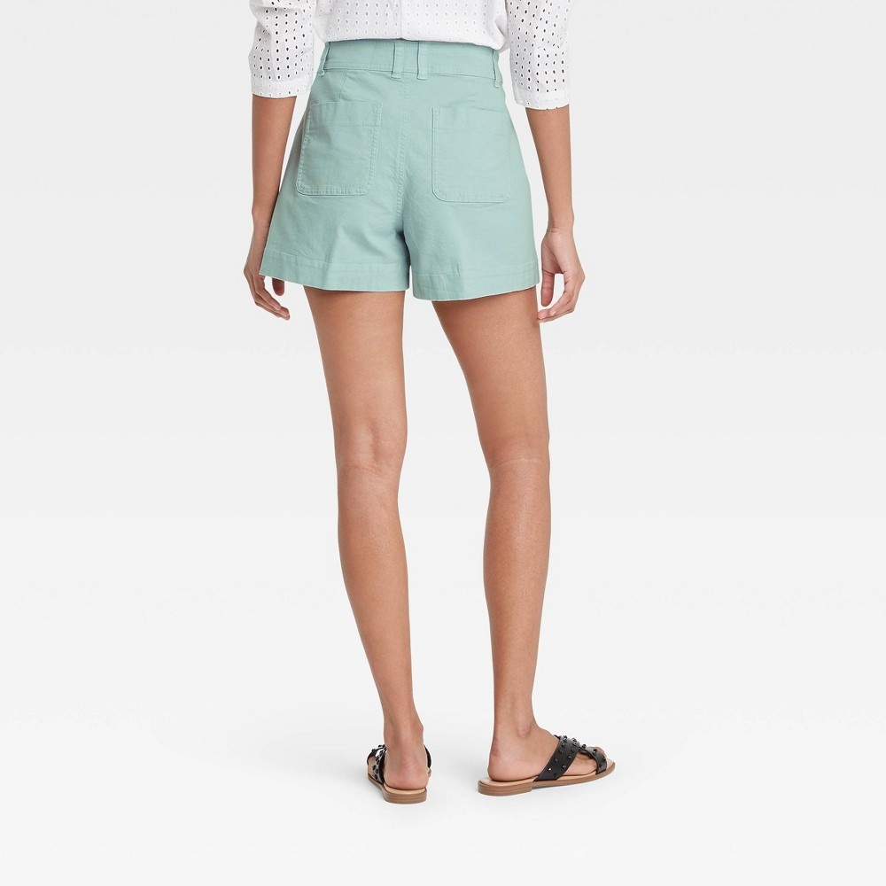 slide 2 of 3, Women's High-Rise Shorts - A New Day Mint 6, 1 ct