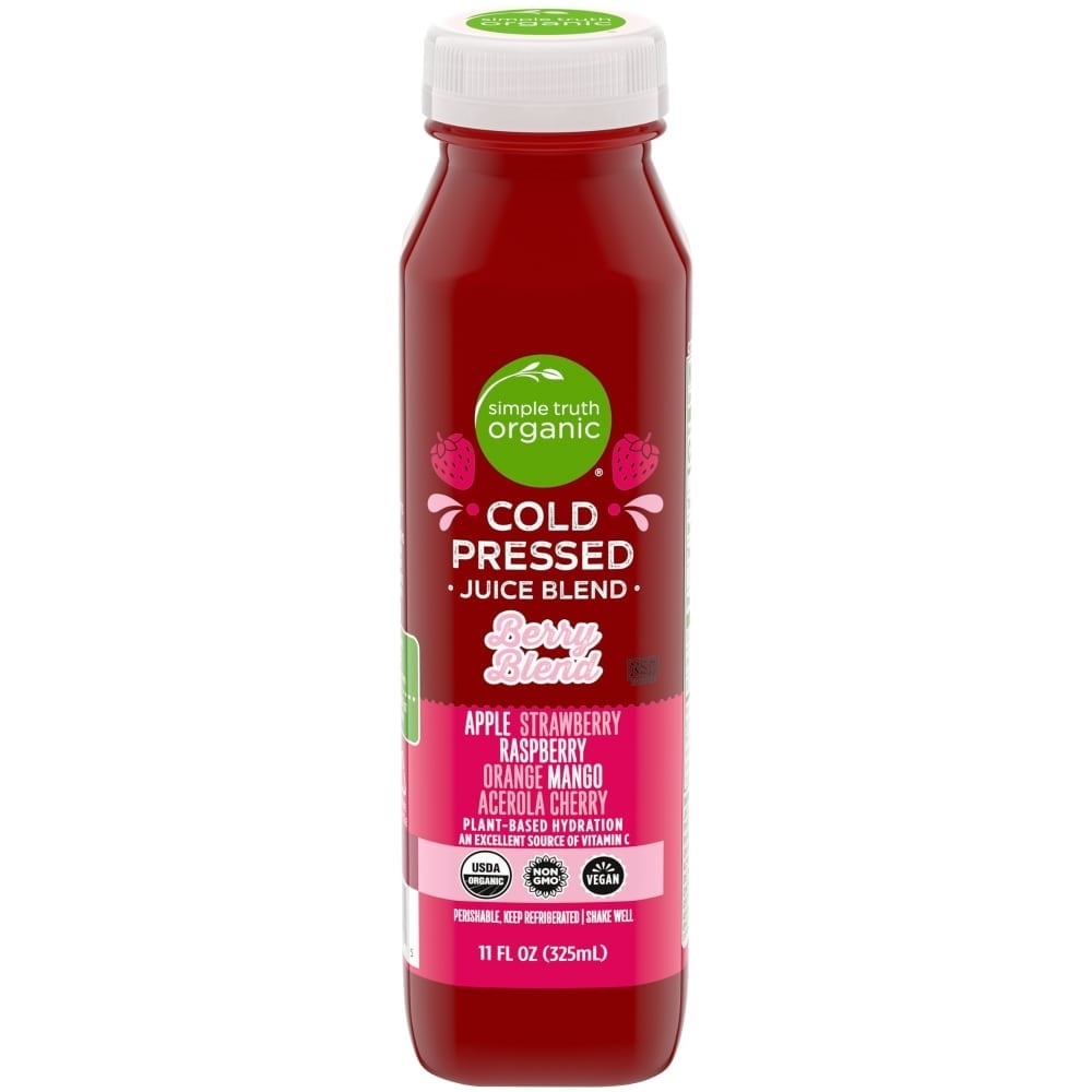 slide 1 of 1, Simple Truth Organic Cold Pressed Berry Juice Blend - 11 fl oz, 11 fl oz