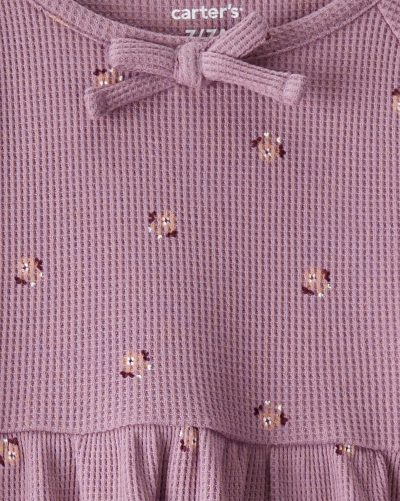 slide 2 of 2, Carter's Carters Girls Thermal Fashion Top & Flared Pant Set - Purple Blush 4, 1 ct