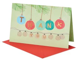 American Greetings Christmas Card - Thank You