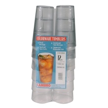 slide 1 of 1, Cambro Colorware Clear Plastic Tumblers, 12 ct