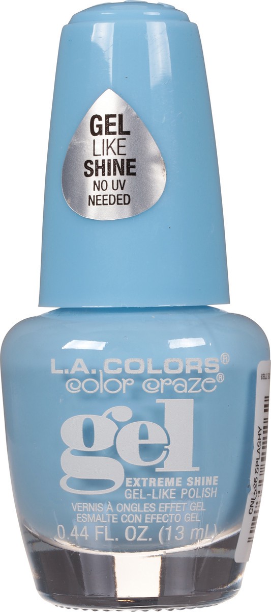 slide 10 of 10, L.A. Colors Color Craze CNL226 Splashy Gel Extreme Shine Nail Polish 0.44 fl oz, 0.44 fl oz