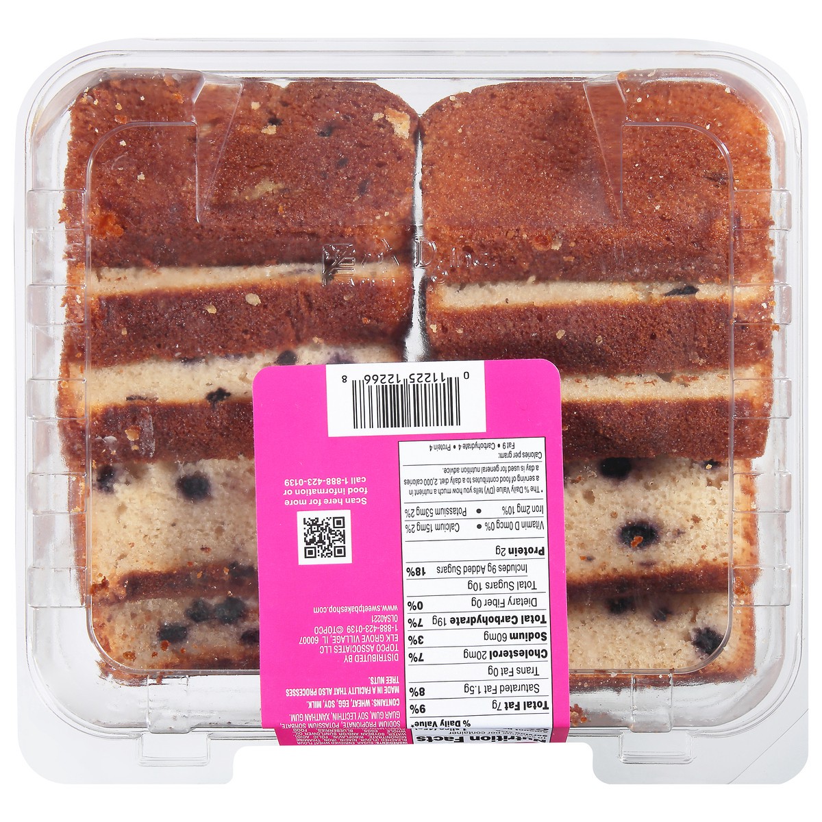 slide 13 of 17, Sweet P's Bake Shop Sliced Blueberry Creme Cake 16 oz, 16 oz