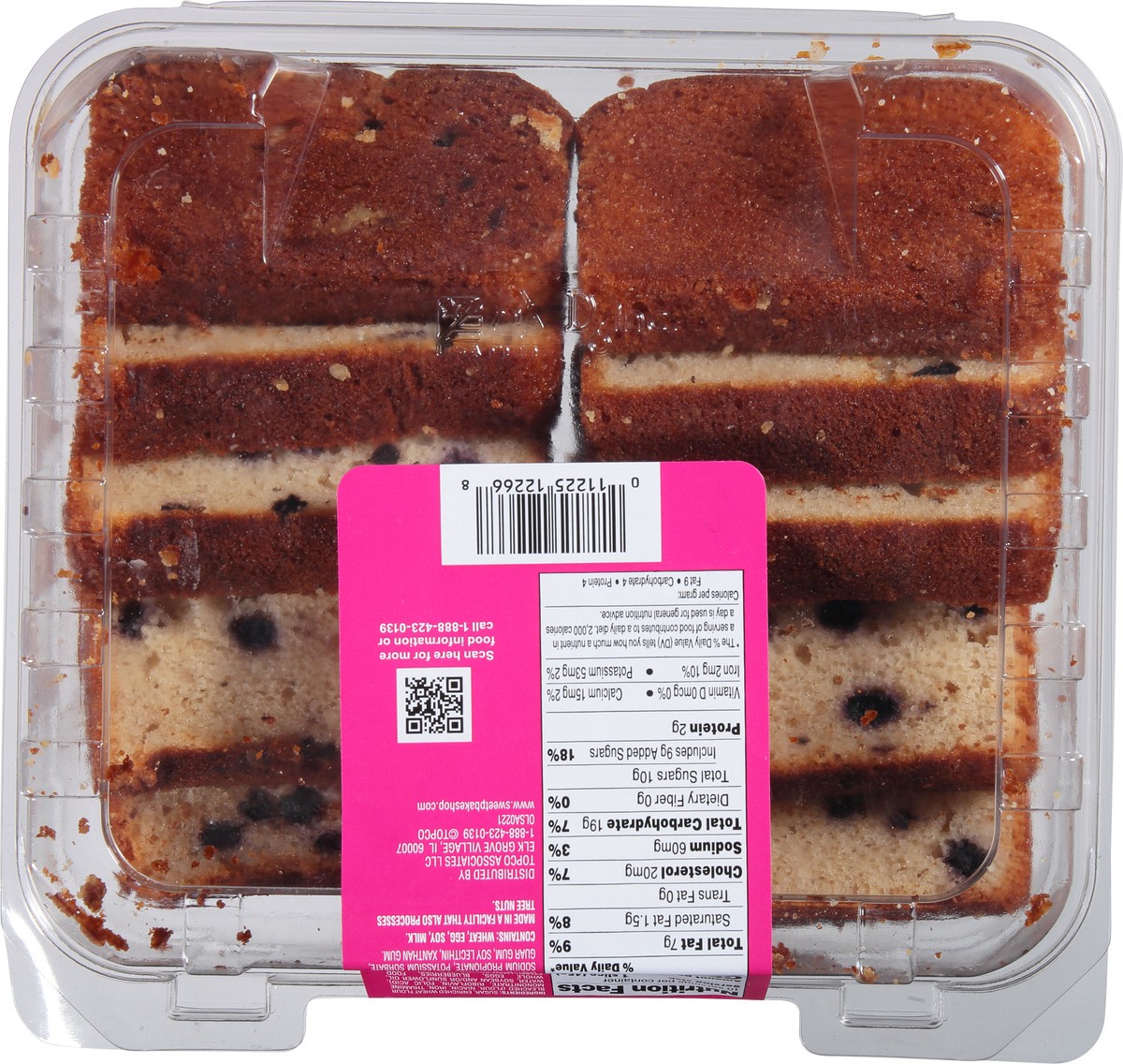 slide 7 of 17, Sweet P's Bake Shop Sliced Blueberry Creme Cake 16 oz, 16 oz