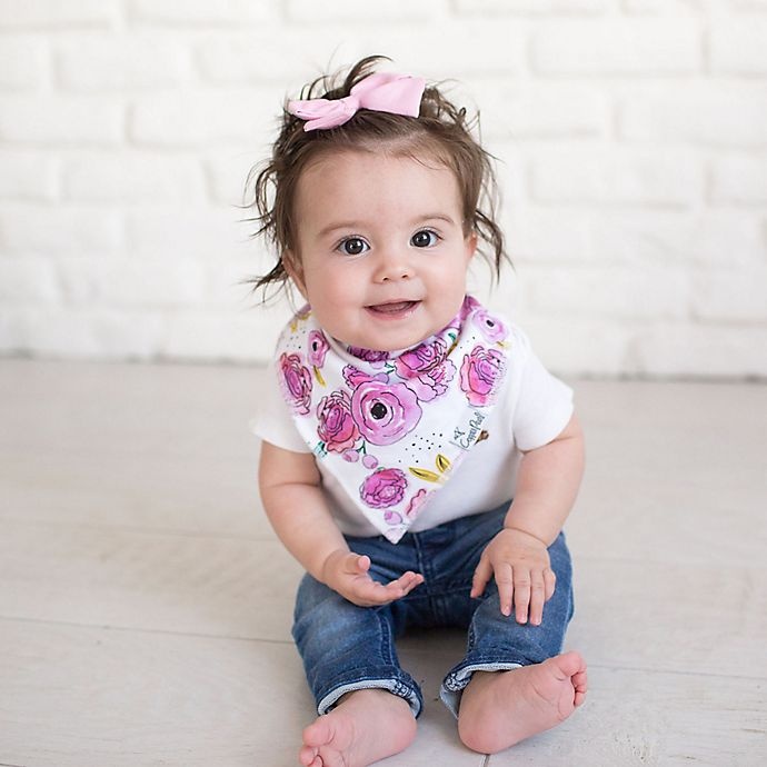 slide 3 of 5, Copper Pearl Bloom Bandana Bibs, 4 ct