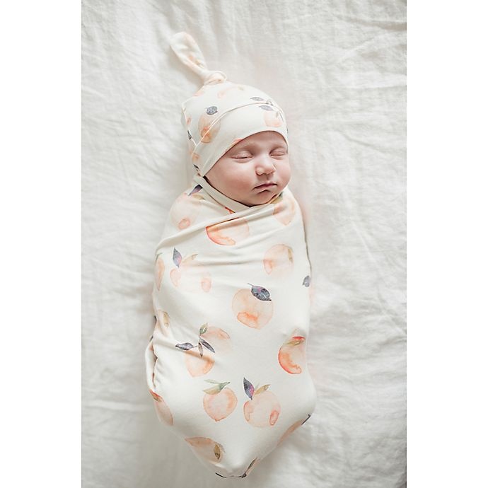 slide 3 of 8, Copper Pearl Caroline Peach Swaddle Blanket - Orange/White, 1 ct