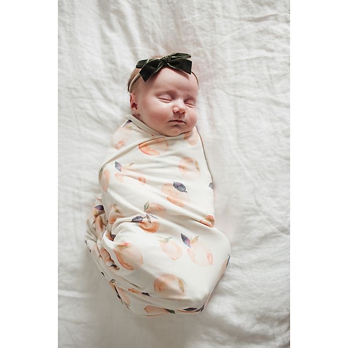 slide 4 of 8, Copper Pearl Caroline Peach Swaddle Blanket - Orange/White, 1 ct