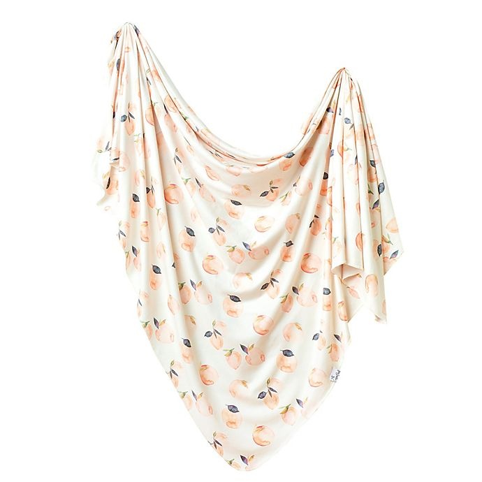 slide 1 of 8, Copper Pearl Caroline Peach Swaddle Blanket - Orange/White, 1 ct