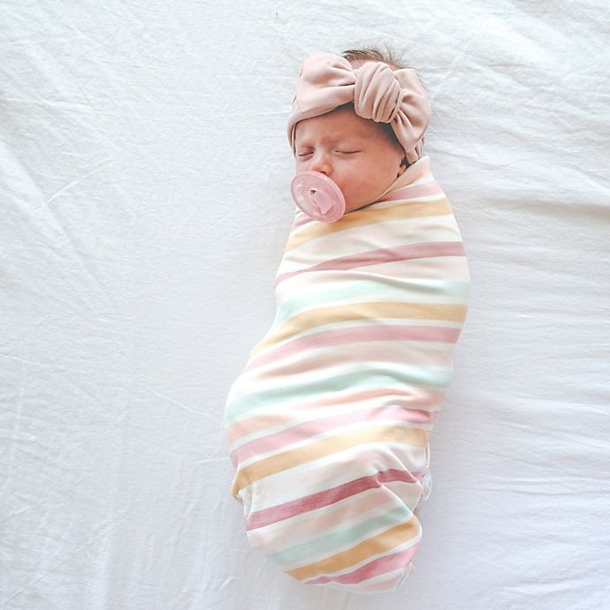 slide 2 of 8, Copper Pearl Belle Knit Swaddle Blanket - Pink/Orange, 1 ct