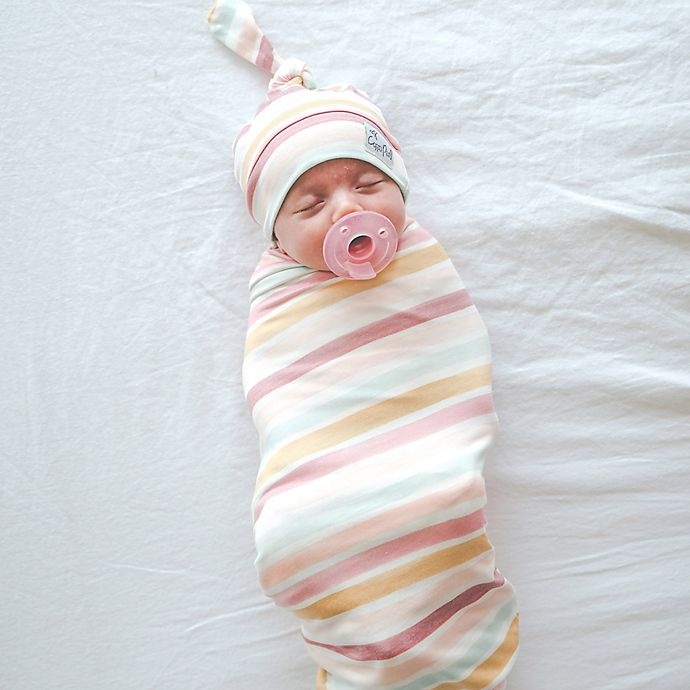 slide 4 of 8, Copper Pearl Belle Knit Swaddle Blanket - Pink/Orange, 1 ct