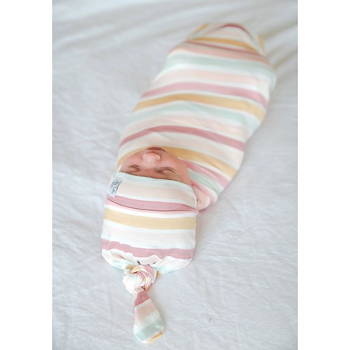 slide 5 of 8, Copper Pearl Belle Knit Swaddle Blanket - Pink/Orange, 1 ct