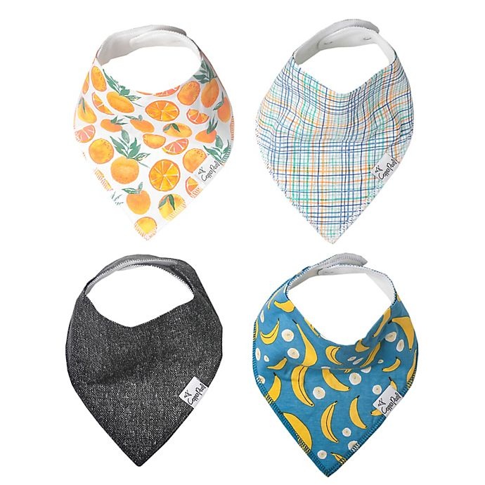 slide 1 of 1, Copper Pearl Citrus Bandana Bibs, 4 ct