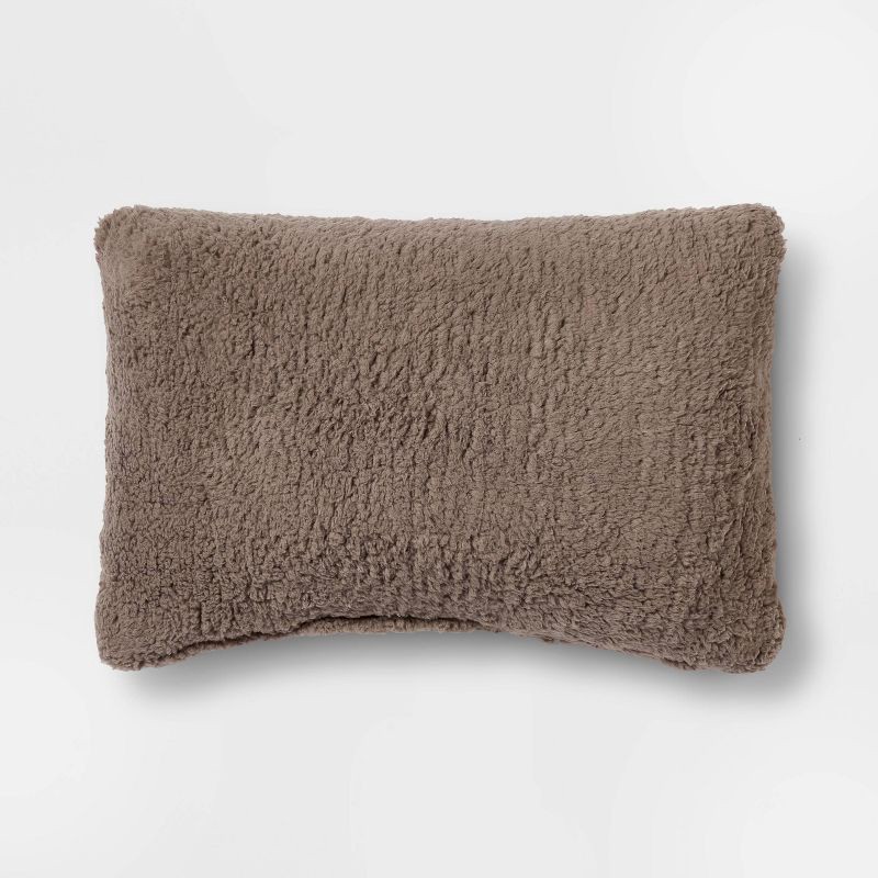 slide 5 of 9, 5pc Full/Queen Solid Microfiber Reversible Decorative Bed Set with Throw White - Room Essentials™, 1 ct