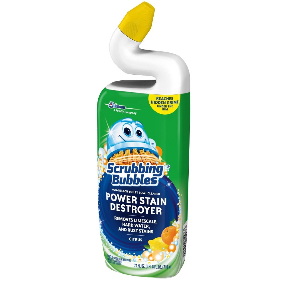 slide 3 of 5, Scrubbing Bubbles Power Stain Destroyer Toilet Bowl Cleaner - Citrus, 24 fl oz