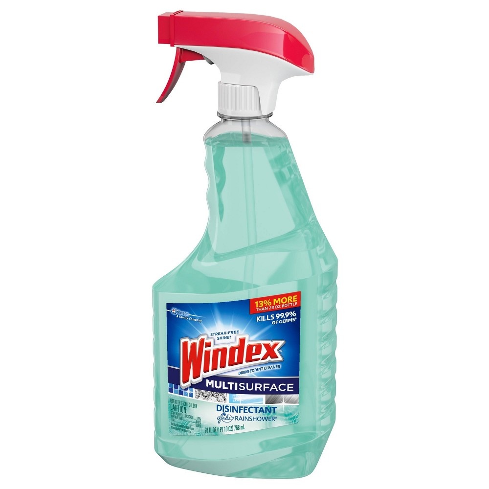 slide 5 of 5, Windex Multi-Surface Disinfectant Cleaner Rainshower, 26 fl oz