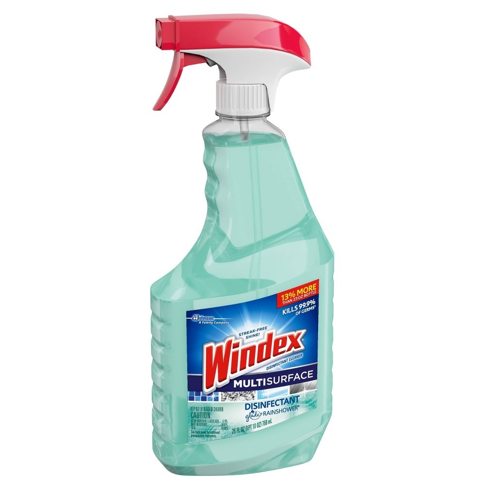 slide 2 of 5, Windex Multi-Surface Disinfectant Cleaner Rainshower, 26 fl oz